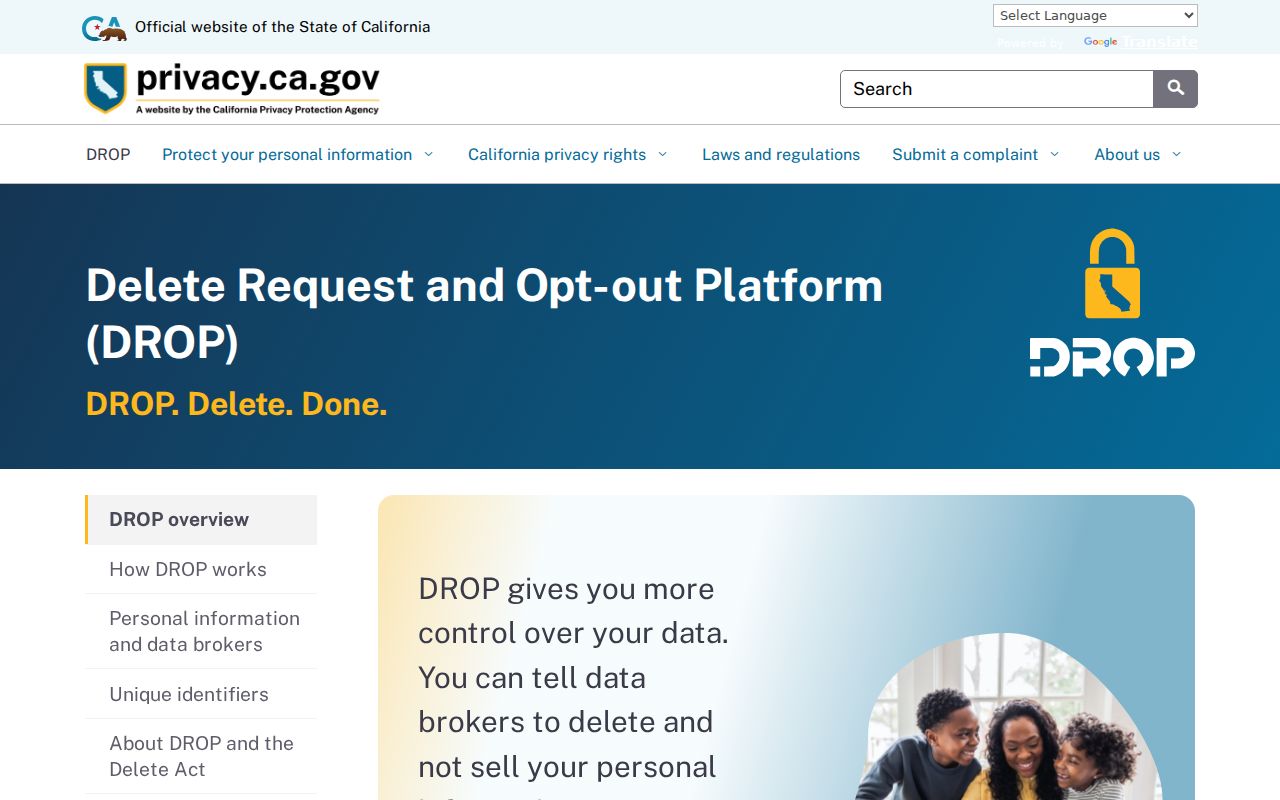 Beverly Hills residents directory California DROP privacy portal